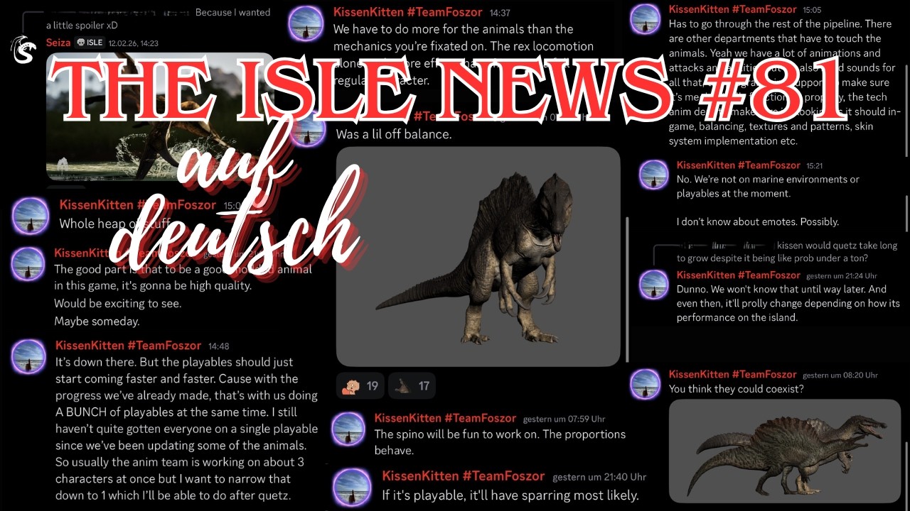 The Isle News #81: Anky, Austro, Marine, Mods, neuer Trailer, Rex, Partikel Scent, Spino, Wunden