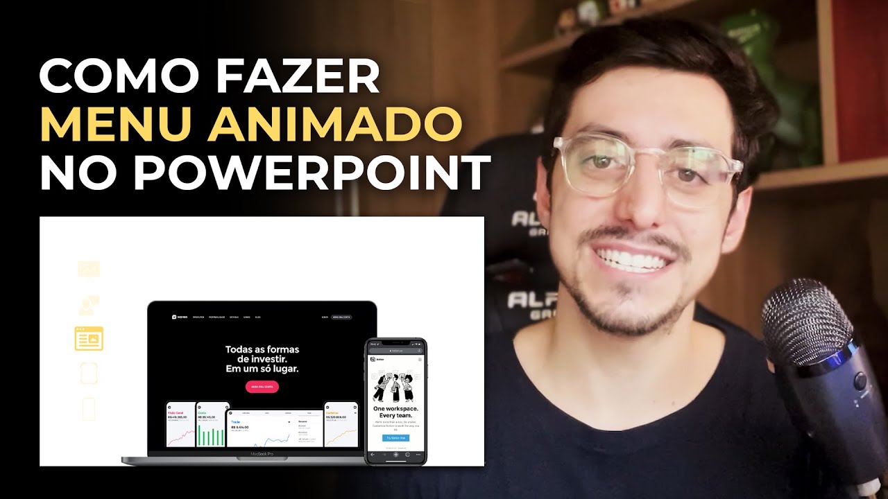 COMO FAZER MENU ANIMADO NO POWERPOINT