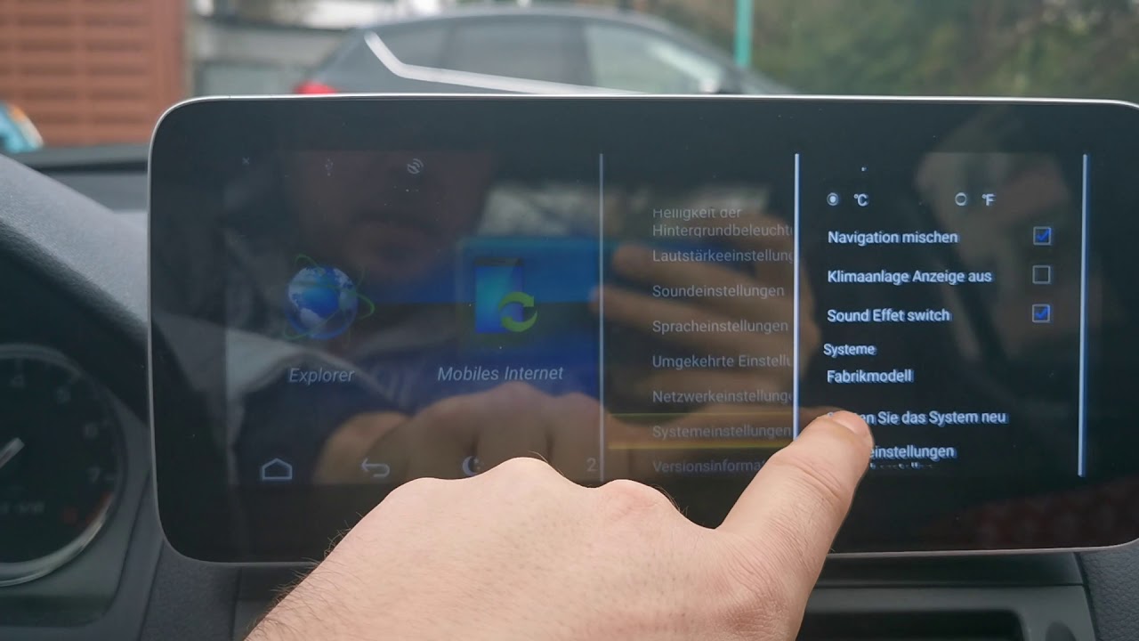 10.25 inch Android car head unit w204 menu boot logo styl