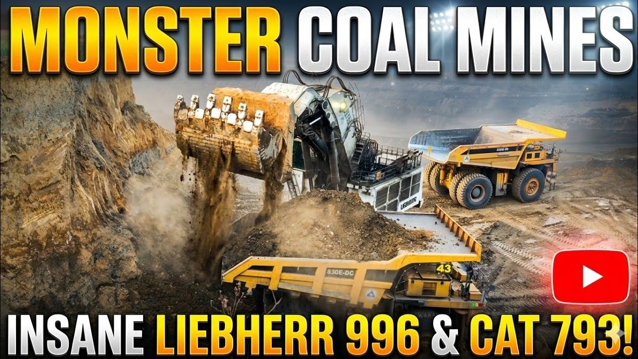 Denjrous Bucket Action | into The Deep-Dive Liebherr996 diesel Shovel Loads a 400-Ton Dumper in site