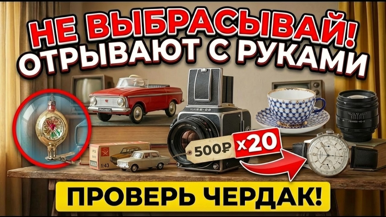 7 СОВЕТСКИХ ВЕЩЕЙ, которые сейчас стоят БАСНОСЛОВНЫХ денег. (Цены вас шокируют)