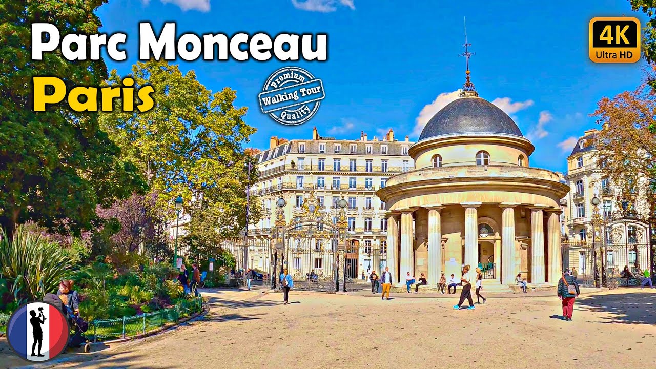 🇫🇷 PARC MONCEAU - Paris 8th Arrondissement - A Sunny Autumn Day Walking Tour [4K/60fps]