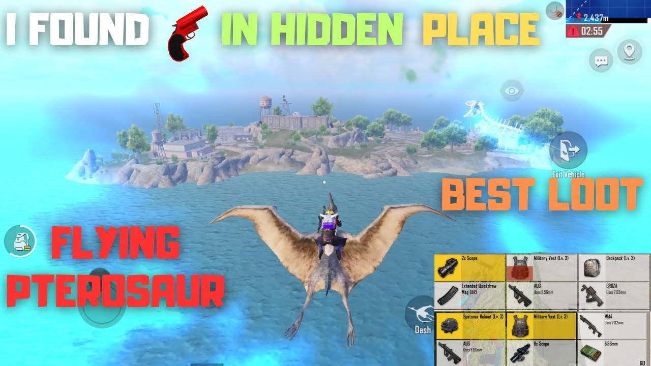 Traveling To Spawn Island Hidden Place By Pterosaur Got Flare Gun Best Loot Pubg New Update