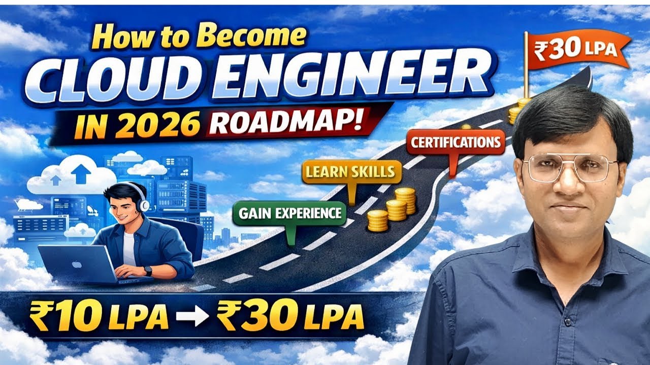 Cloud Engineer Roadmap 2026 | Step-by-Step Guide to 30 LPA Cloud Jobs