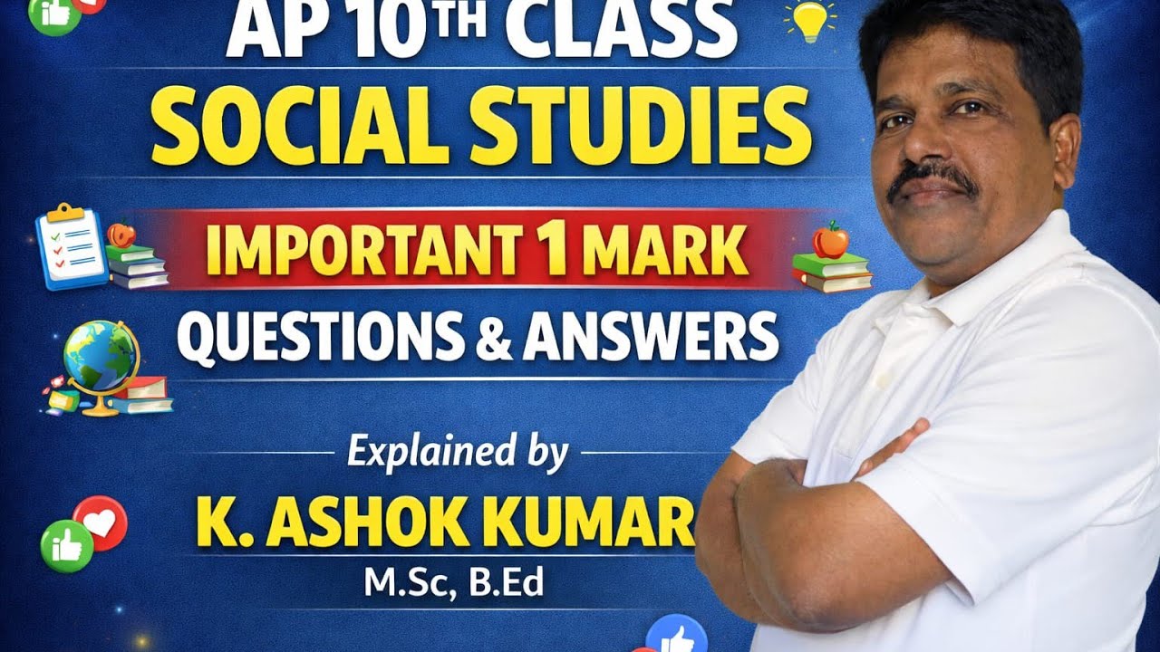 AP 10th class SOCIAL STUDIES important 1 mark Questions and Answers Model paper 2