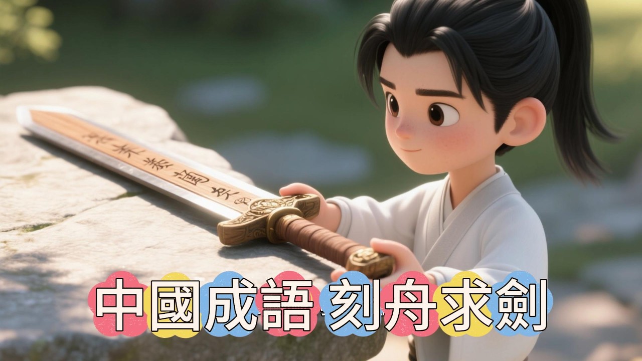 中國成語 刻舟求劍   #中國成語   #刻舟求劍 #Chinese idioms  #Marking the boat to find the sword