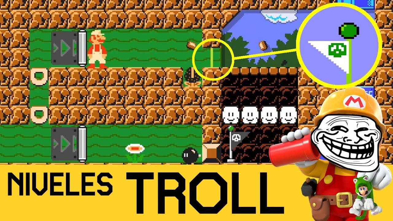 EL FINAL EN EL LUGAR MENOS PENSADO 😵  - NIVELES TROLL #2  | Super Mario Maker 2 - ZetaSSJ