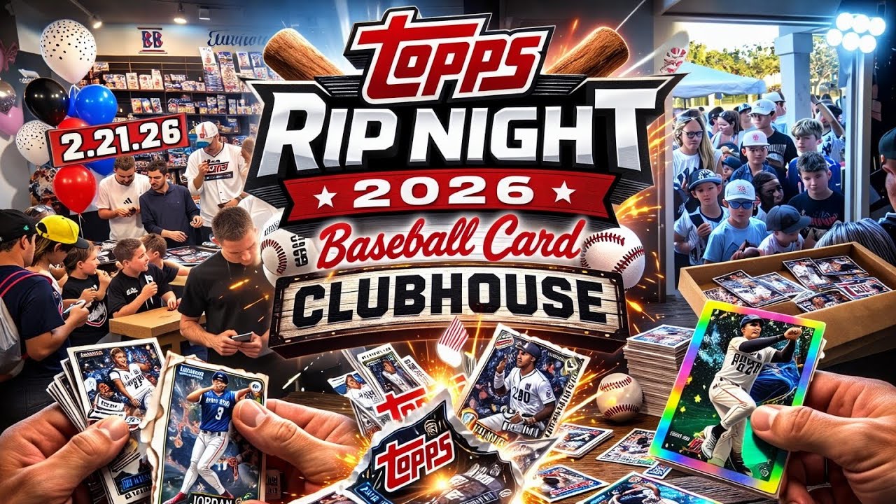 Клуб коллекционеров бейсбольных карточек Topps Rip Night 2026 в Южной Тампе, Флорида. Игроки New ...
