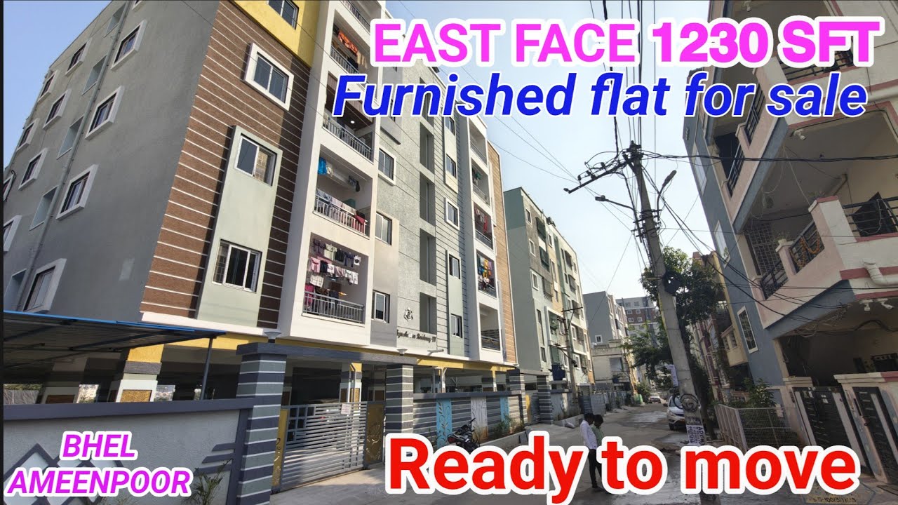 𝟭𝟮𝟯𝟬 SFT || EAST FACE FLAT FOR SALE || CHANDANAGAR, AMEENPOOR,  || #sithara_property #readytomove 
