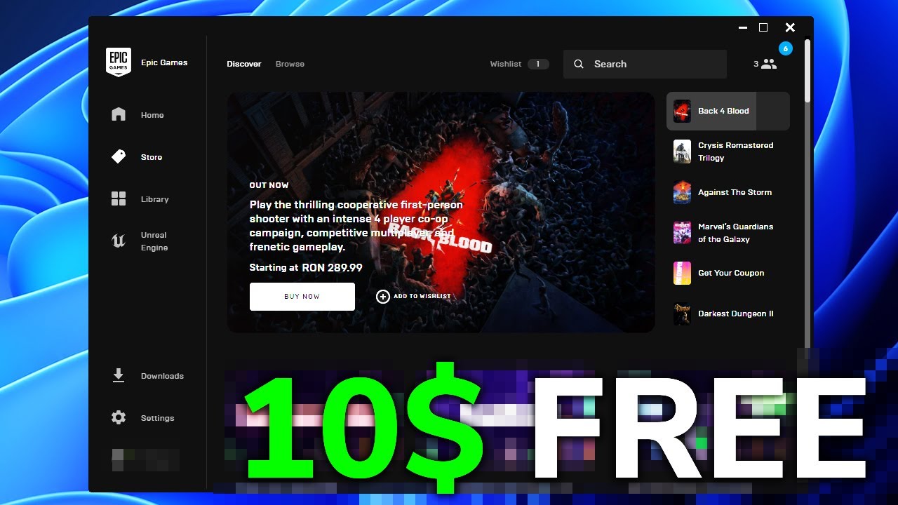 How to get 10$ FREE on EPIC GAMES