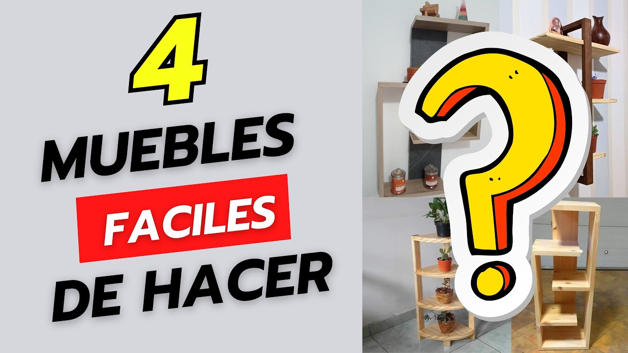 4 MUEBLES F&Aacute;CILES para Practicar Carpinter&iacute;a en Casa 🪚