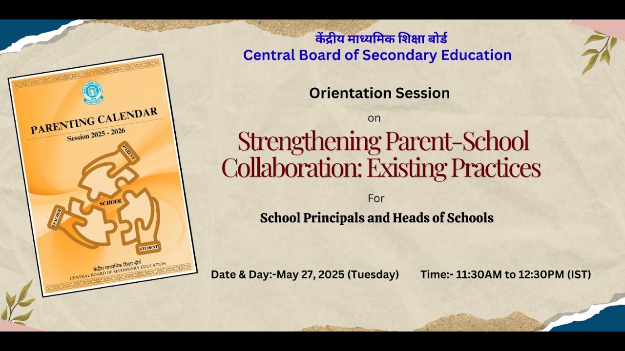 Webinar on Strengthening Parent-School Collaboration:Existing Practices