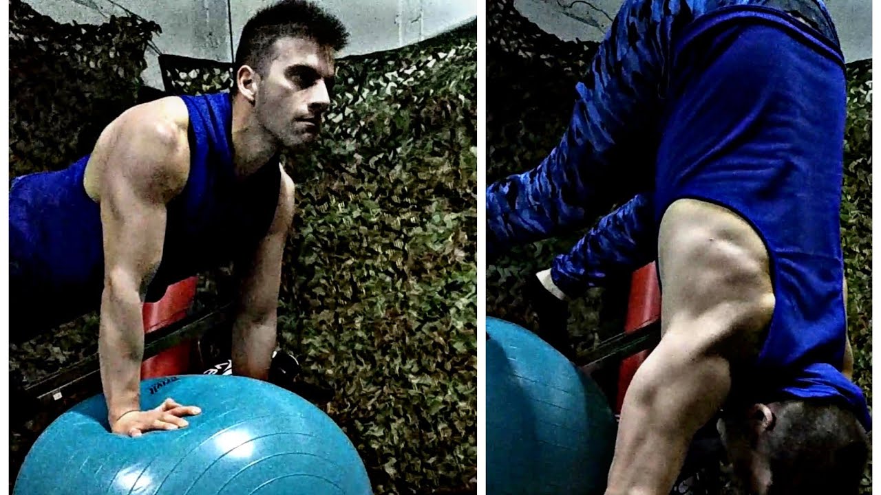 Προπόνηση με ελβετική μπάλα - μπάλα κοιλιακών