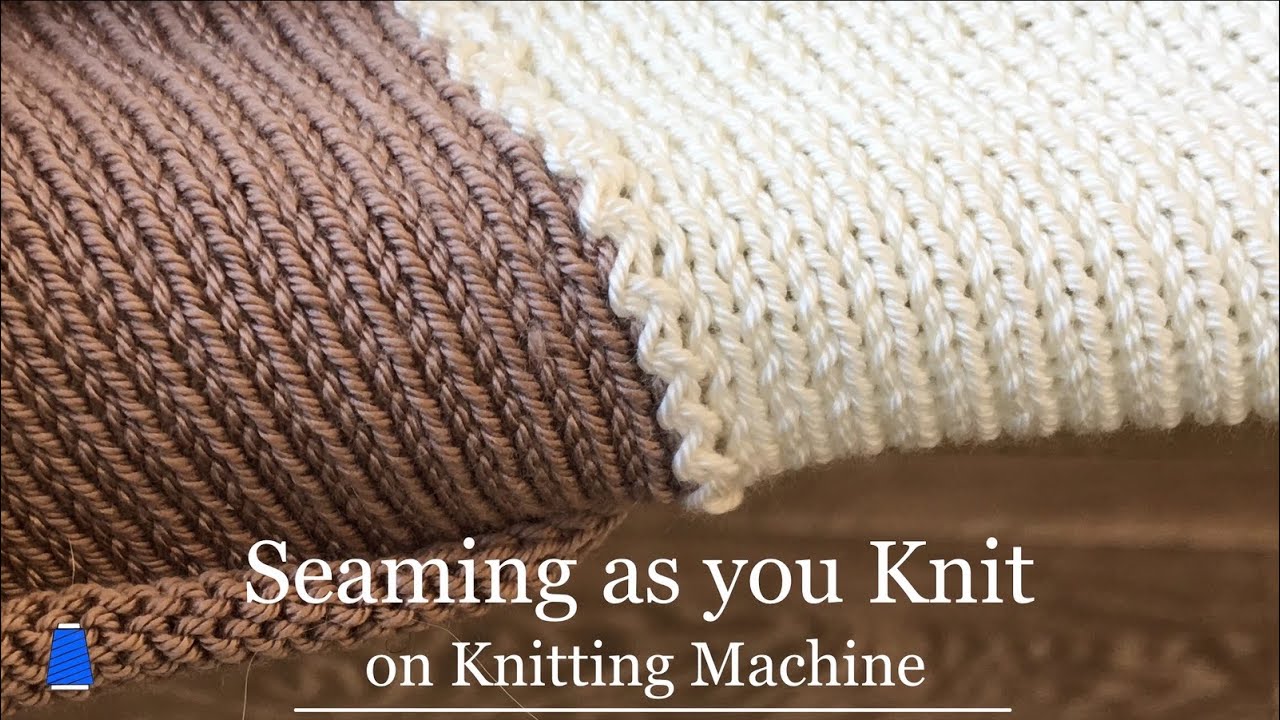 Seaming two parts as you knit on a knitting machine Step by Step | Jak połączyć dwie części dzianiny
