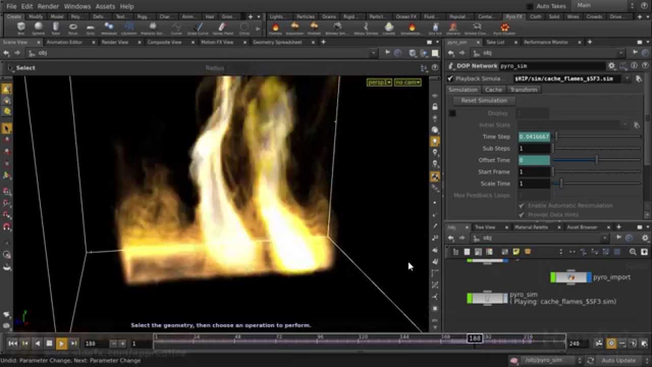 Houdini | Pyro FX - Simulation Cache