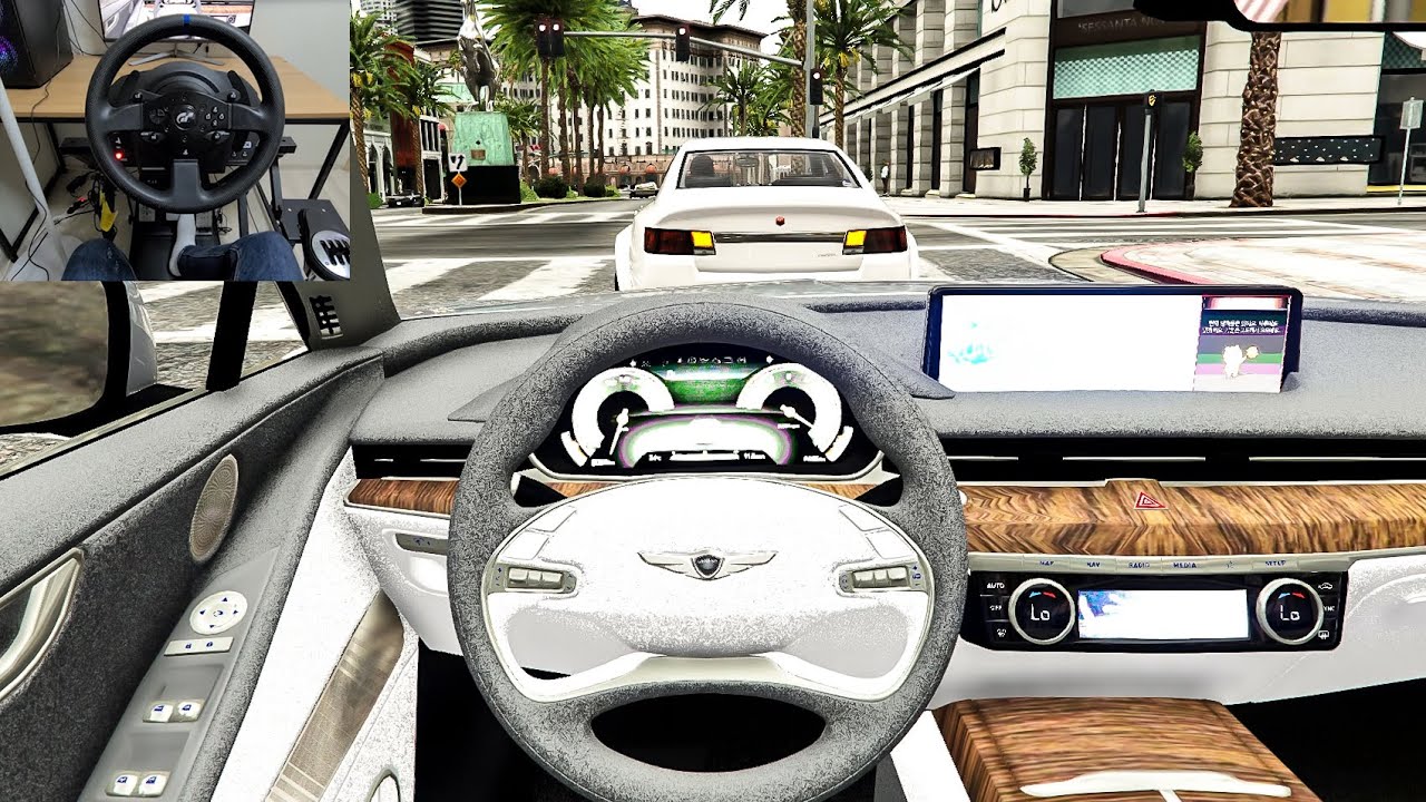 GTA 5 - 2021 Genesis G80 [Steering Wheel gameplay]