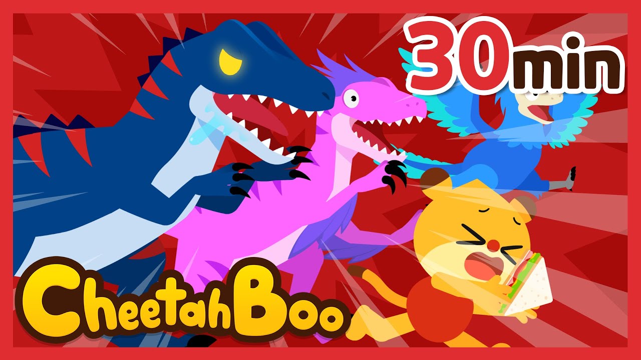 Run! Run! Dinosaurs are chasing me! | Dinosaurs for kids | Nursery rhymes & Kids Song | #Cheetahboo