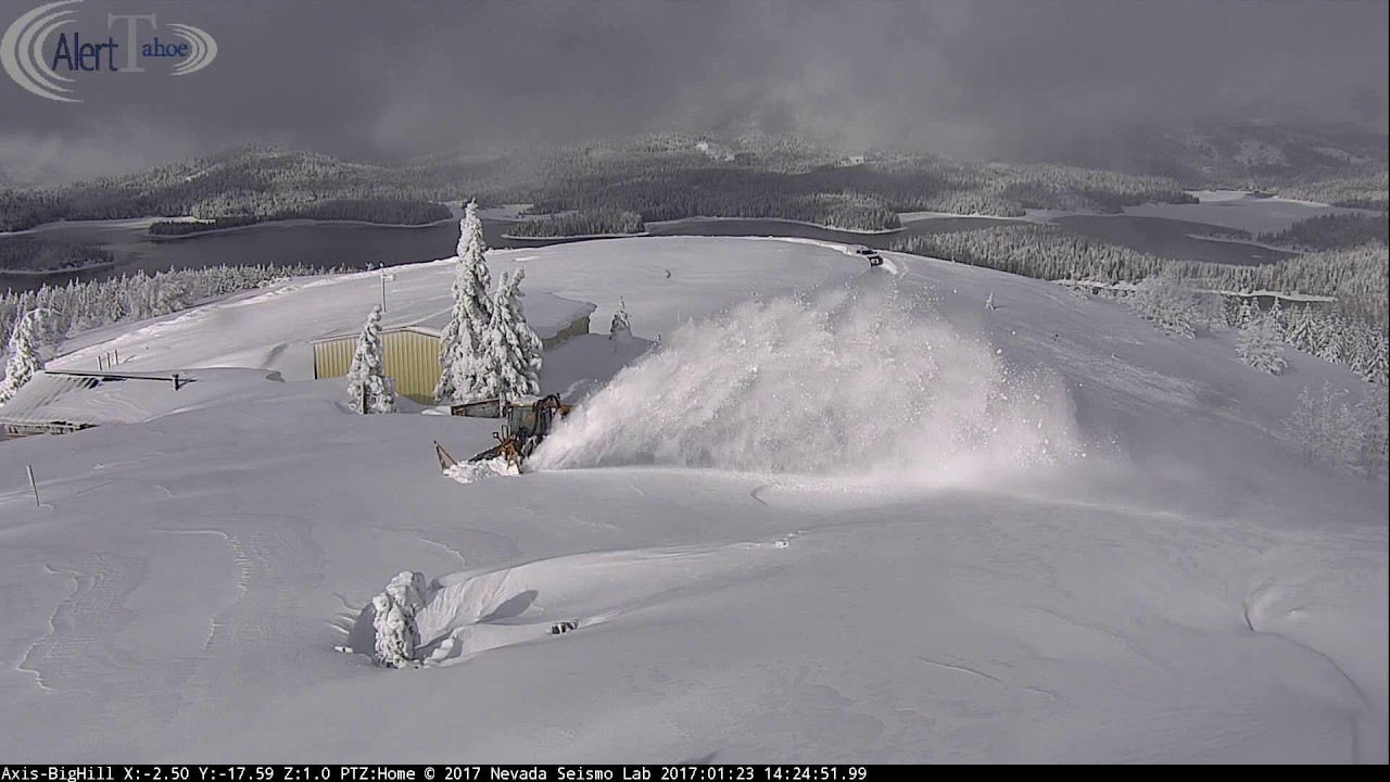 JanuBURIED—Snow blower clears road to Big Hill lookout, January 23, 2017