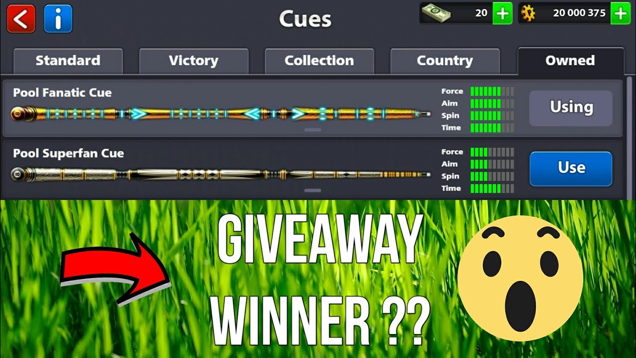 Pool Fanatic Cue Giveaway | Pool Fanatic Cue Winner ??