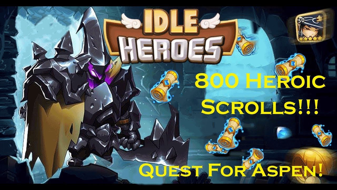 800 Heroic Scroll Pulls in Idle Heroes!! - Christmas Event 2018 - Aureolin Heartrate Gaming