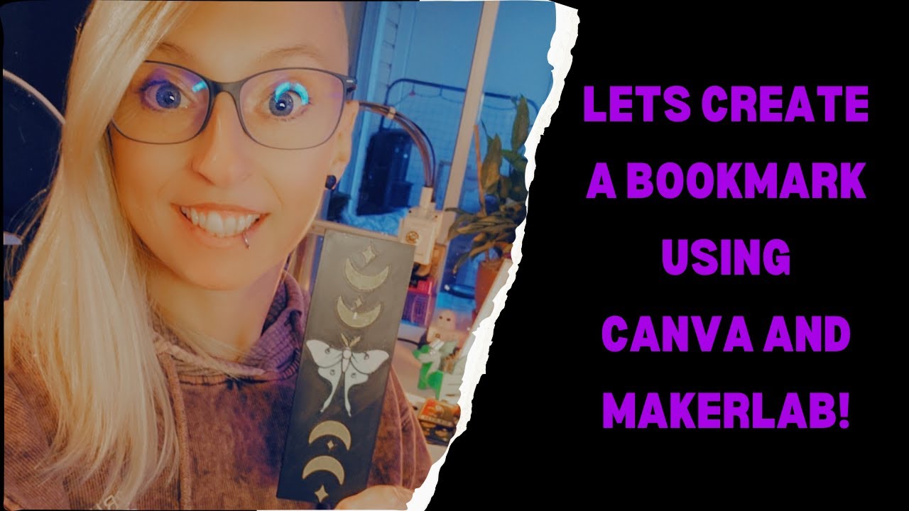 How to Make a Halloween Bookmark with Canva + MakerLab 3D Printable!