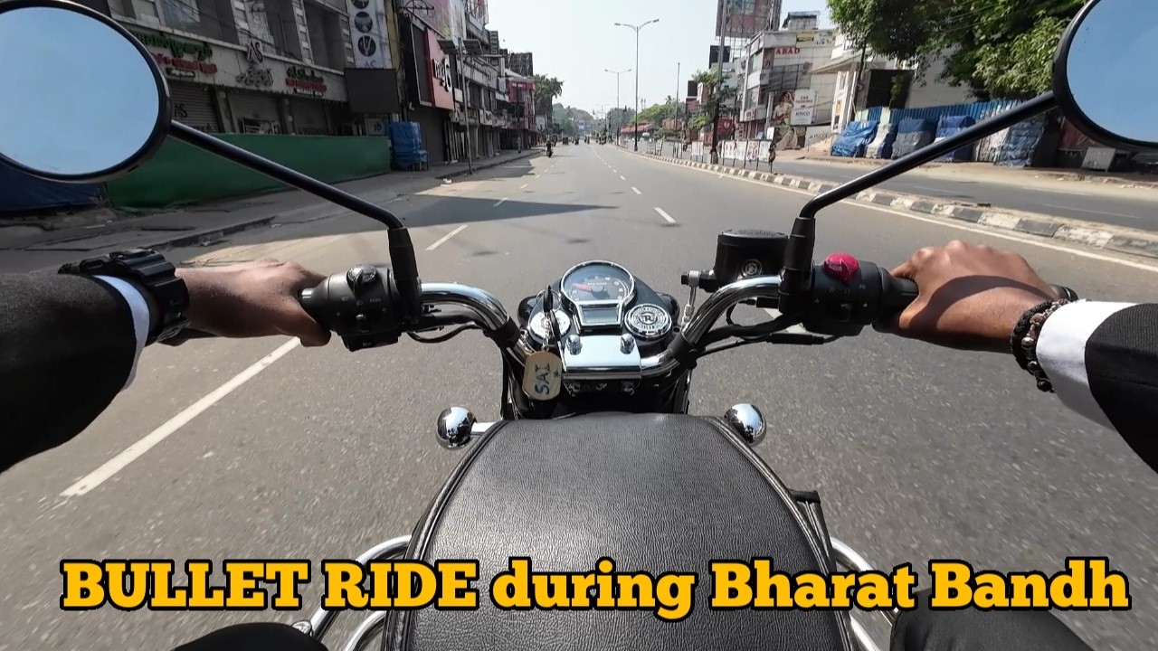 Bullet 350 ride on Bharat Bandh 2026 | Empty Roads