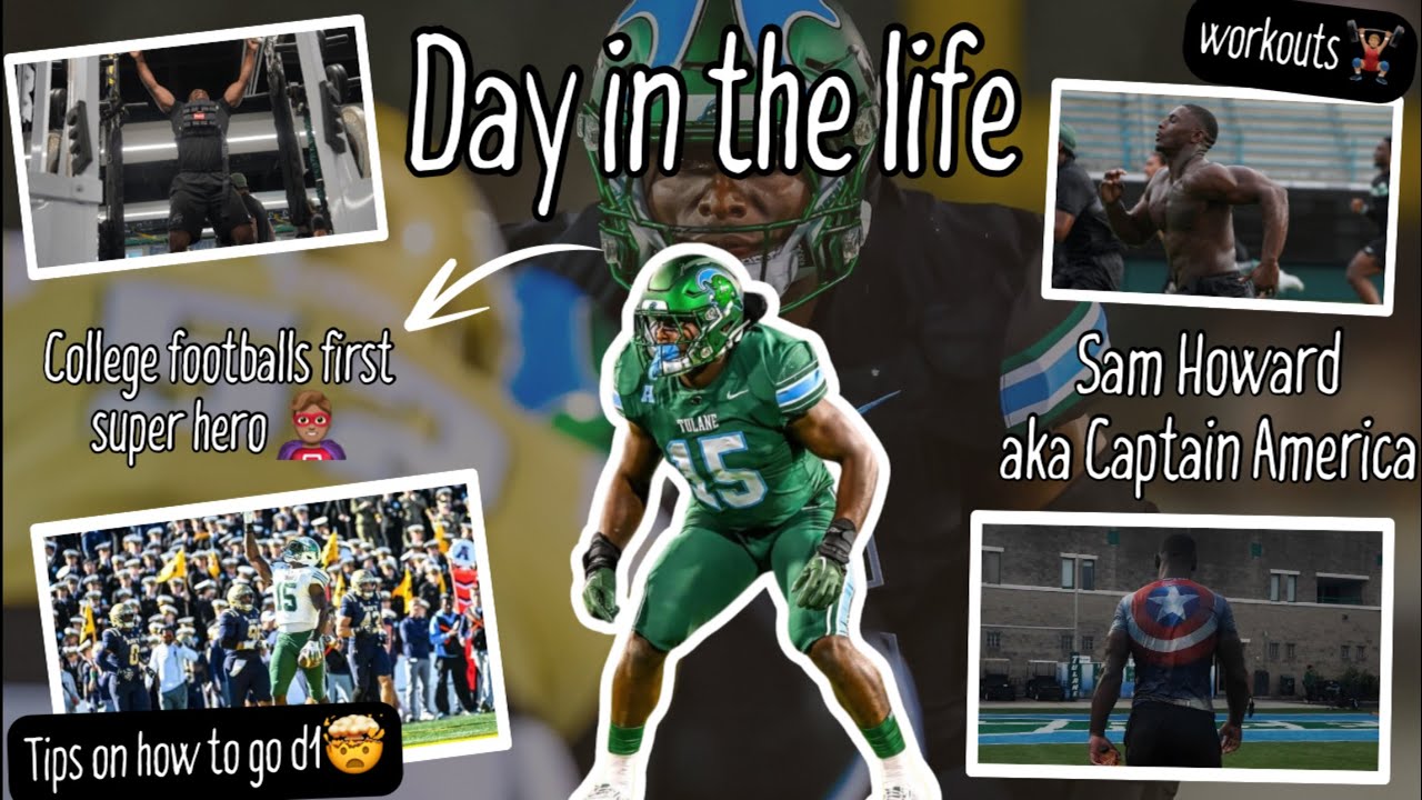 DAY IN THE LIFE OF COLLEGE FOOTBALL PLAYER AT TULANE||LINEBACKER||COLLEGE FOOTBALLS FIRST SUPER HERO