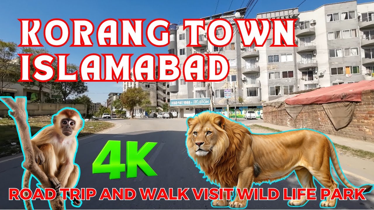 🇵🇰 Korang Town Islamabad || Road Trip and Walk Tour || Wild Life Zoo Korang Town || 4k 60fps