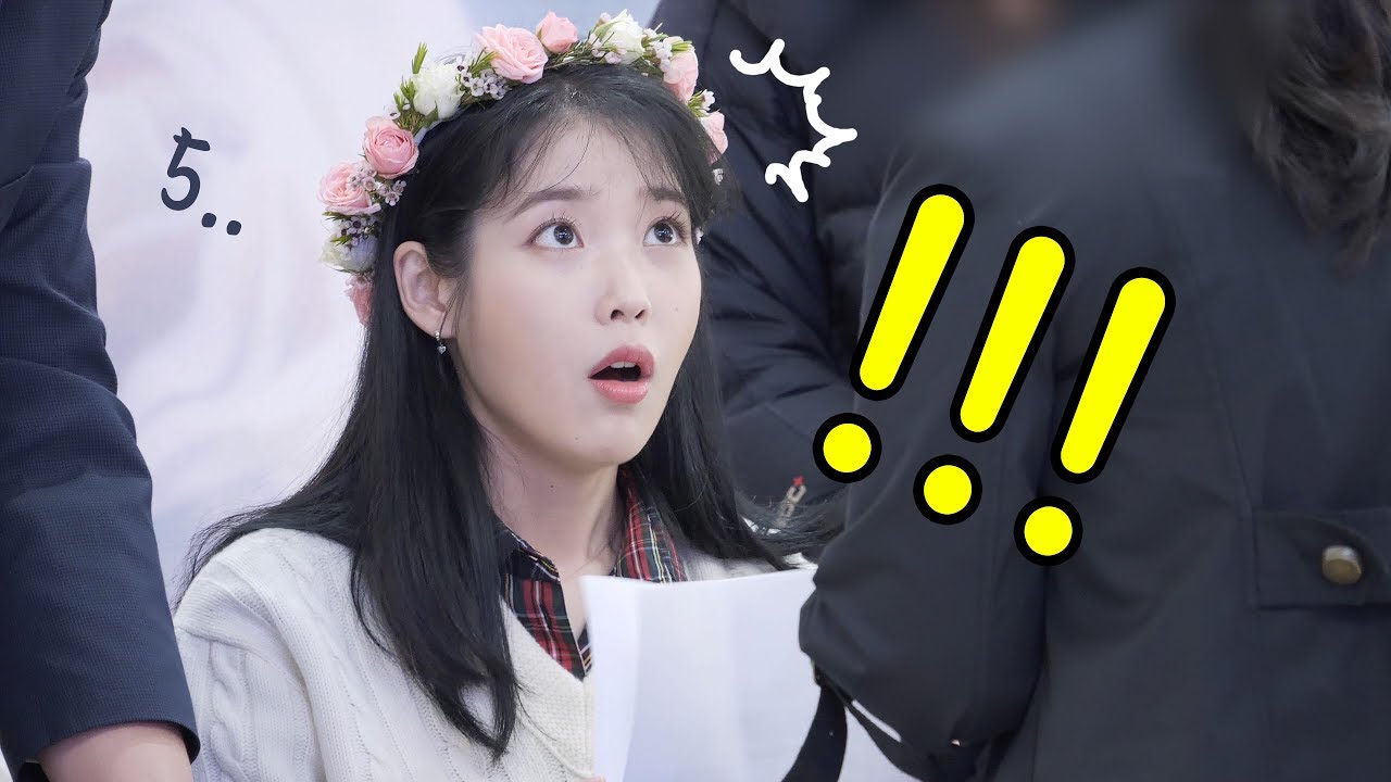[한글/ENG] 앨범 5만장 구입한 팬을 본 아이유 반응 IU's reaction, fan who bought 50,000 albums : fansign event 191128
