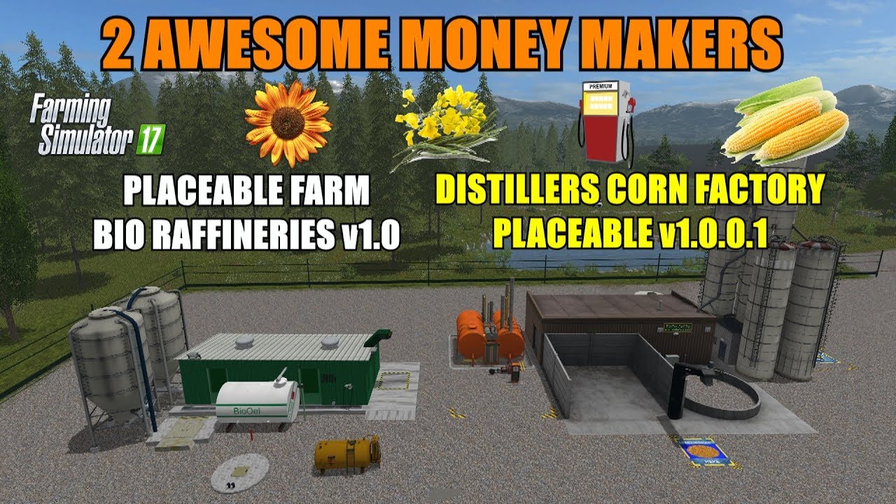 Farming Simulator 17 - Distillers Corn Factory & Farm Bio Refineries 