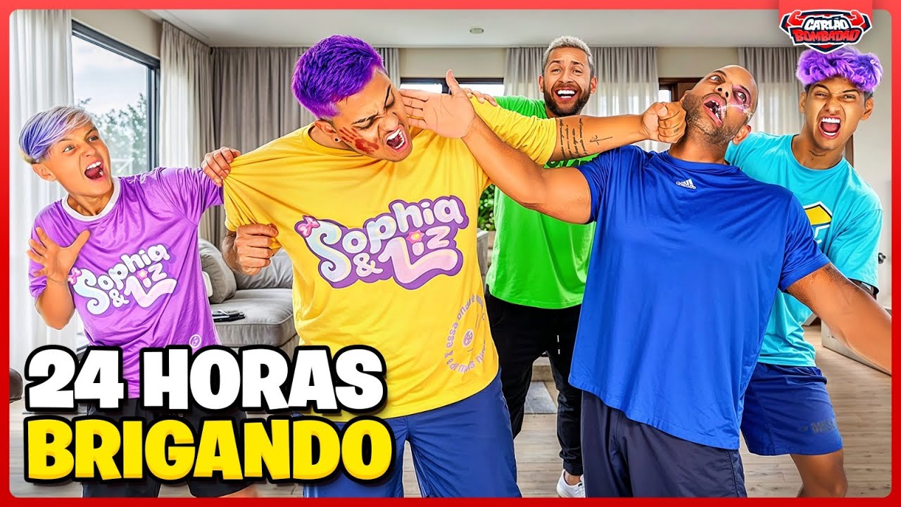 PASSEI 24 HORAS BRIGANDO COM MEU MELHOR AMIGO ! - trolagem 