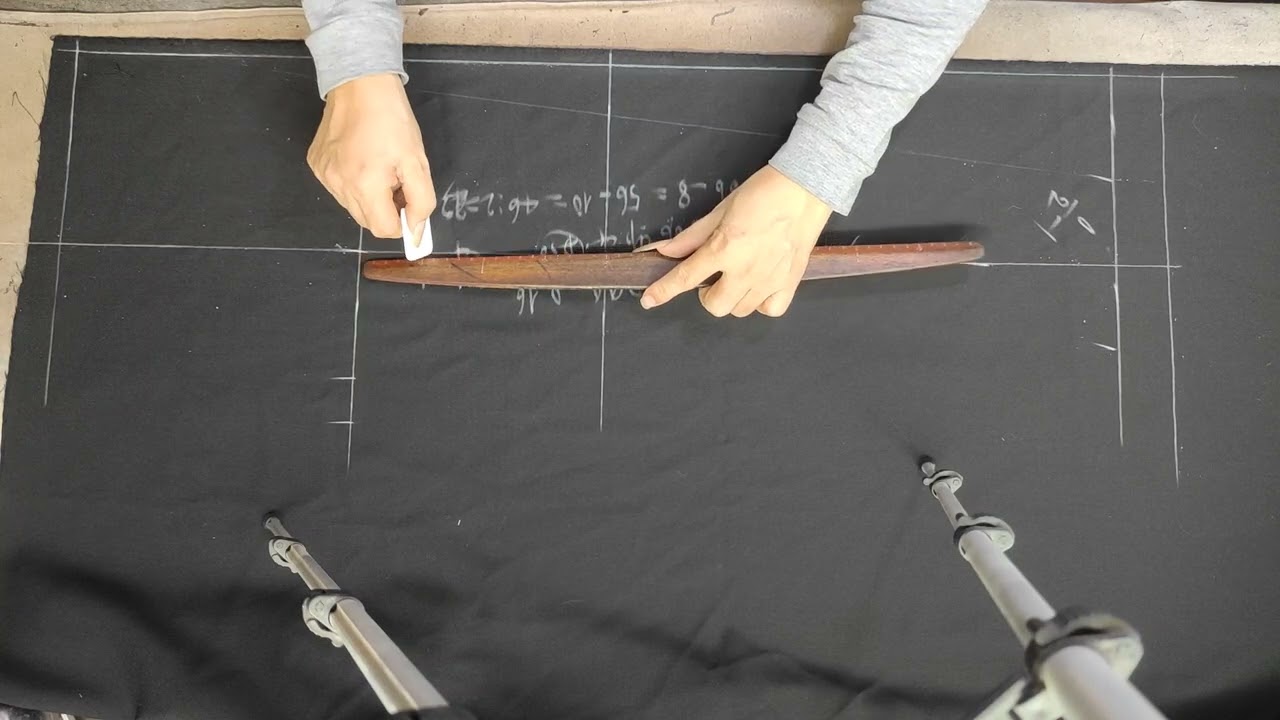 Bài 182 : Cắt thực tế quần nữ dáng côn đứng xẻ gấu