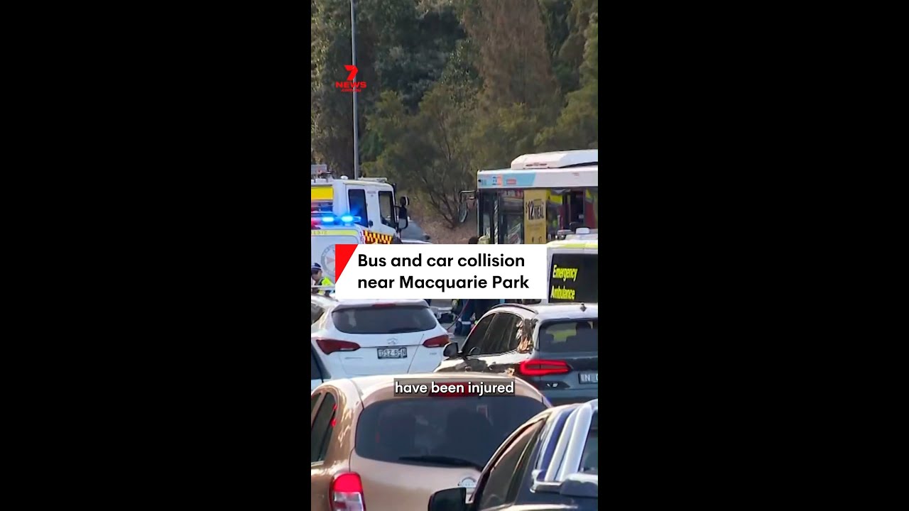 Bus and car collision near Macquarie Park