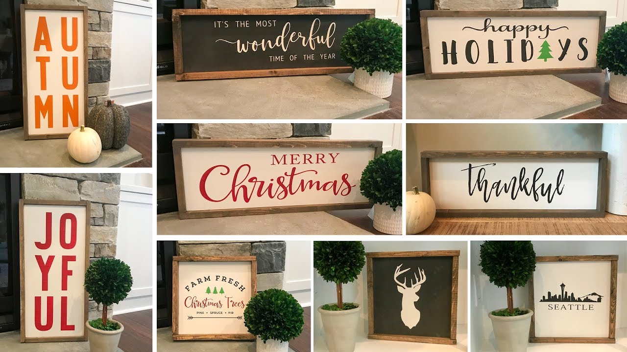 DIY 9 Wood Signs out of 1 Project Panel