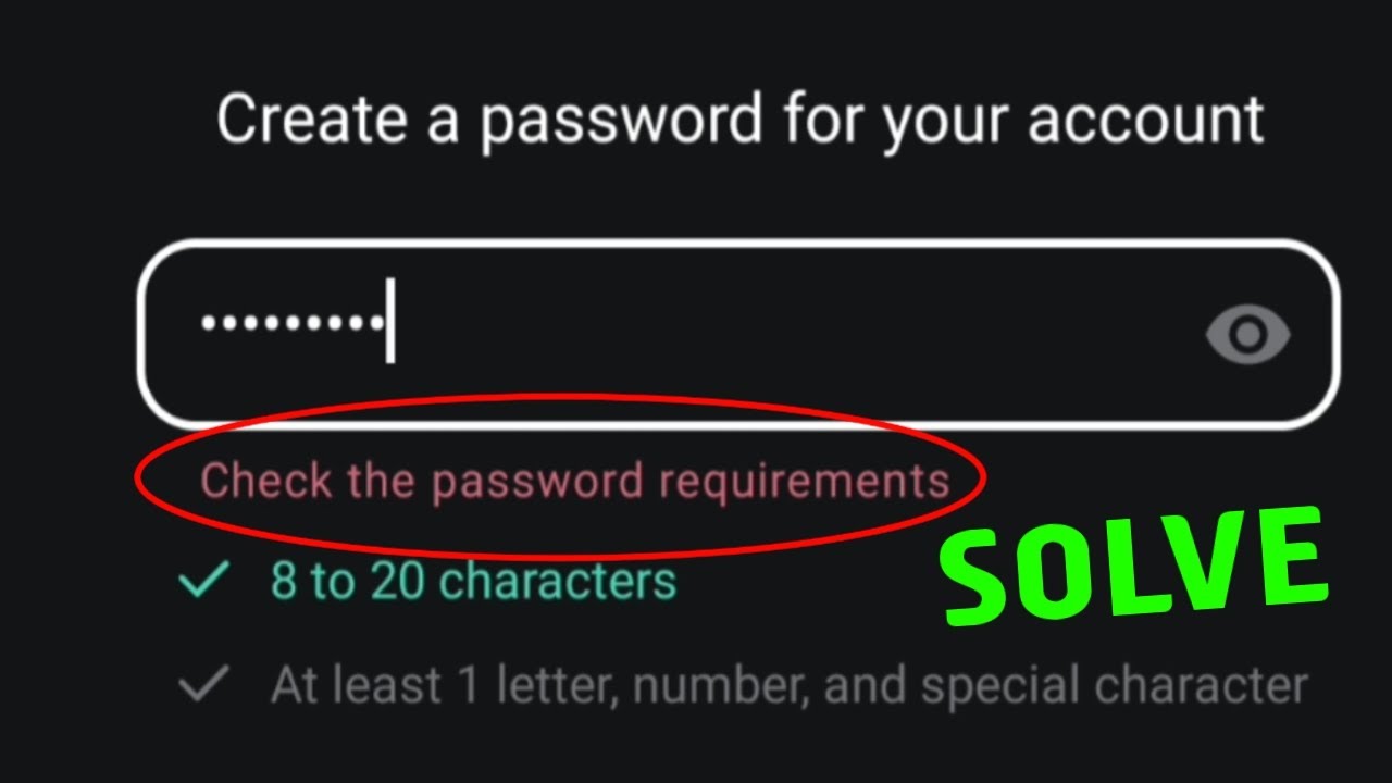 Check the password requirements in KineMaster || KineMaster password problem