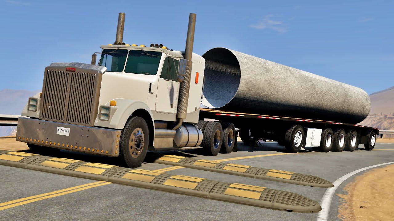 Trucks and Cars vs Speed Bumps 