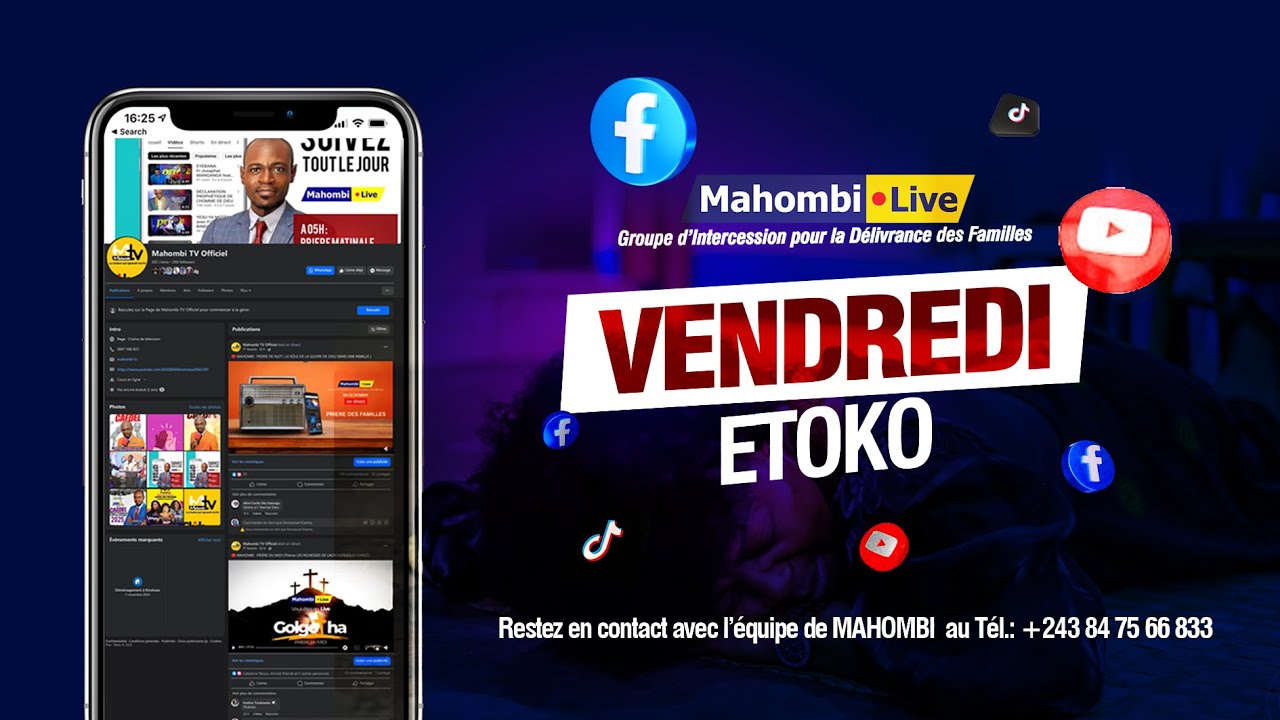 🛑 MAHOMBI : VENDREDI  ETOKO (Thème LA PERSEVERANCE DANS LA PRIÈRE) 5