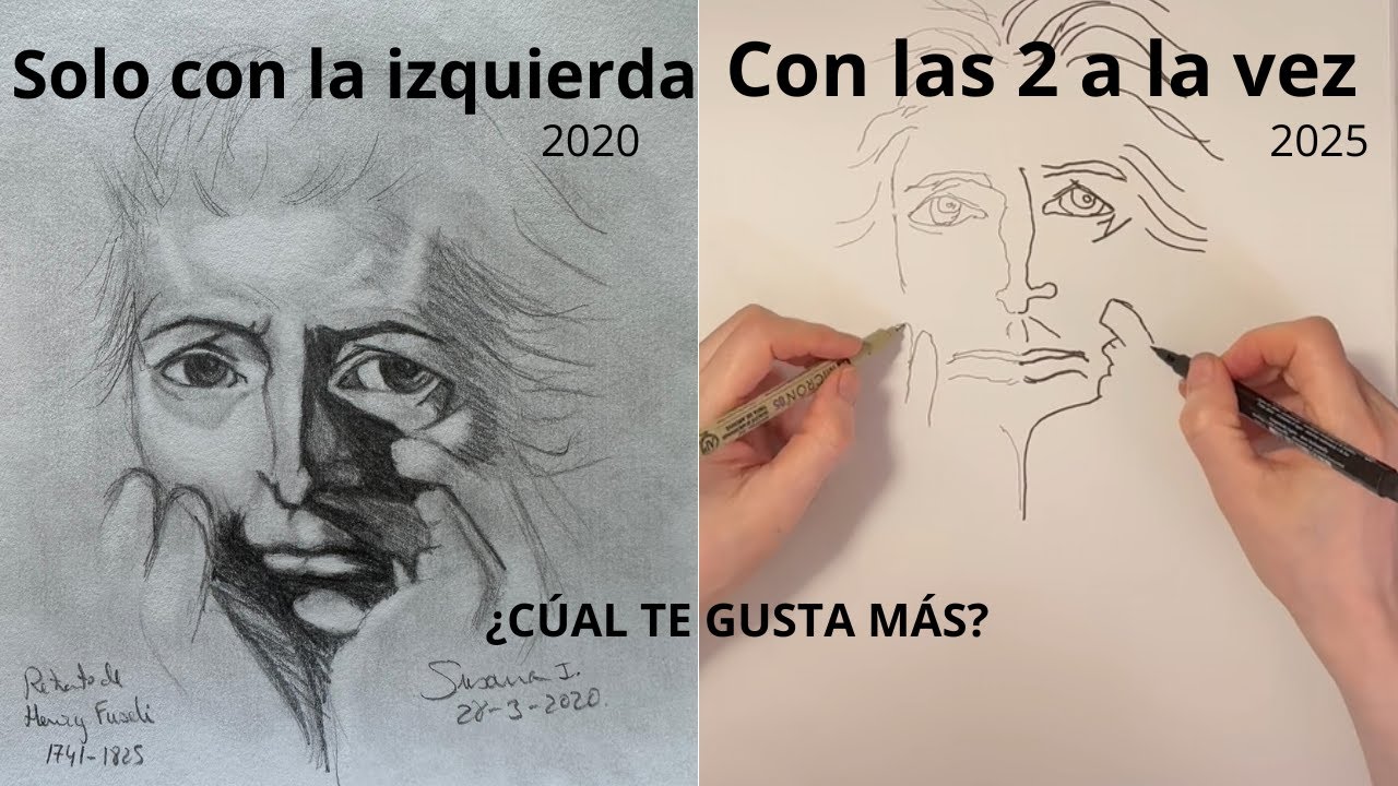 ¿Dibujar con 2 MANOS  es más expresivo que con una?