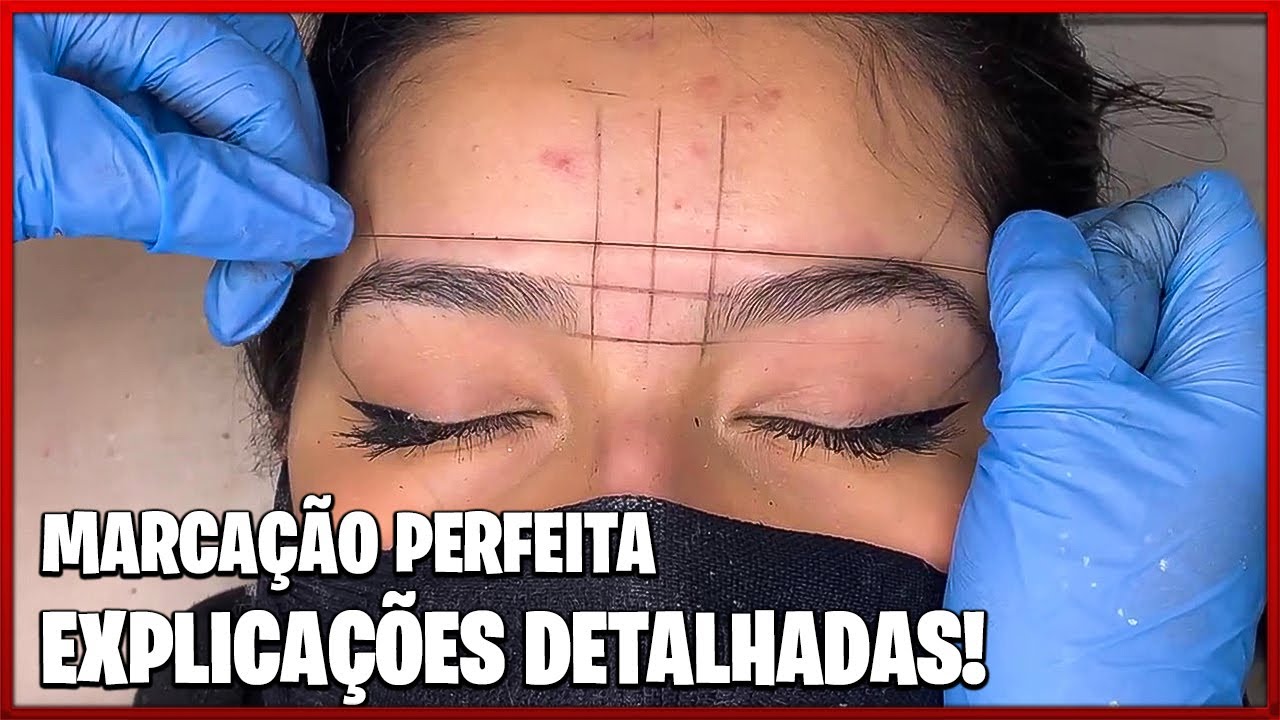 Marcação De Sobrancelhas Com Linha Passo a Passo Completo