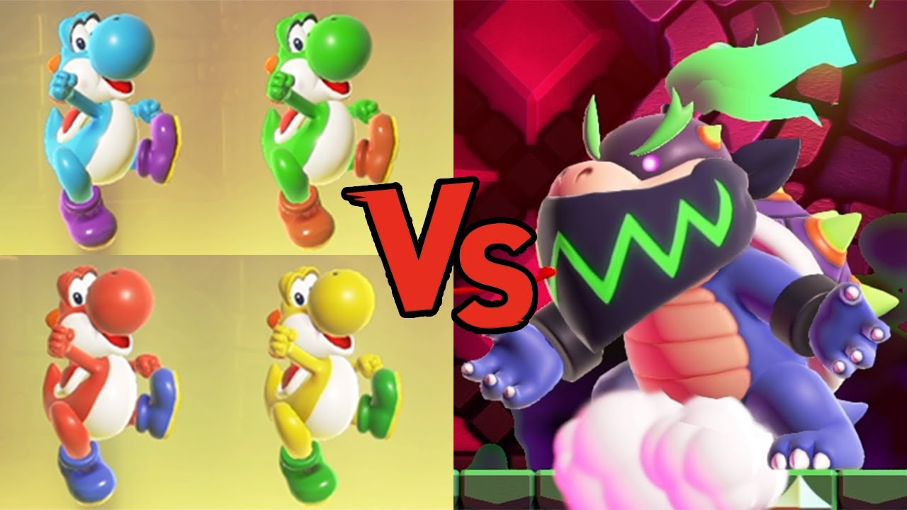 ネタバレ注意 スーパーマリオブラザーズワンダー【Switch】ヨッシー 4人プレイ 全ボス戦集 ＋ エンディング まとめ ニンテンドースイッチ