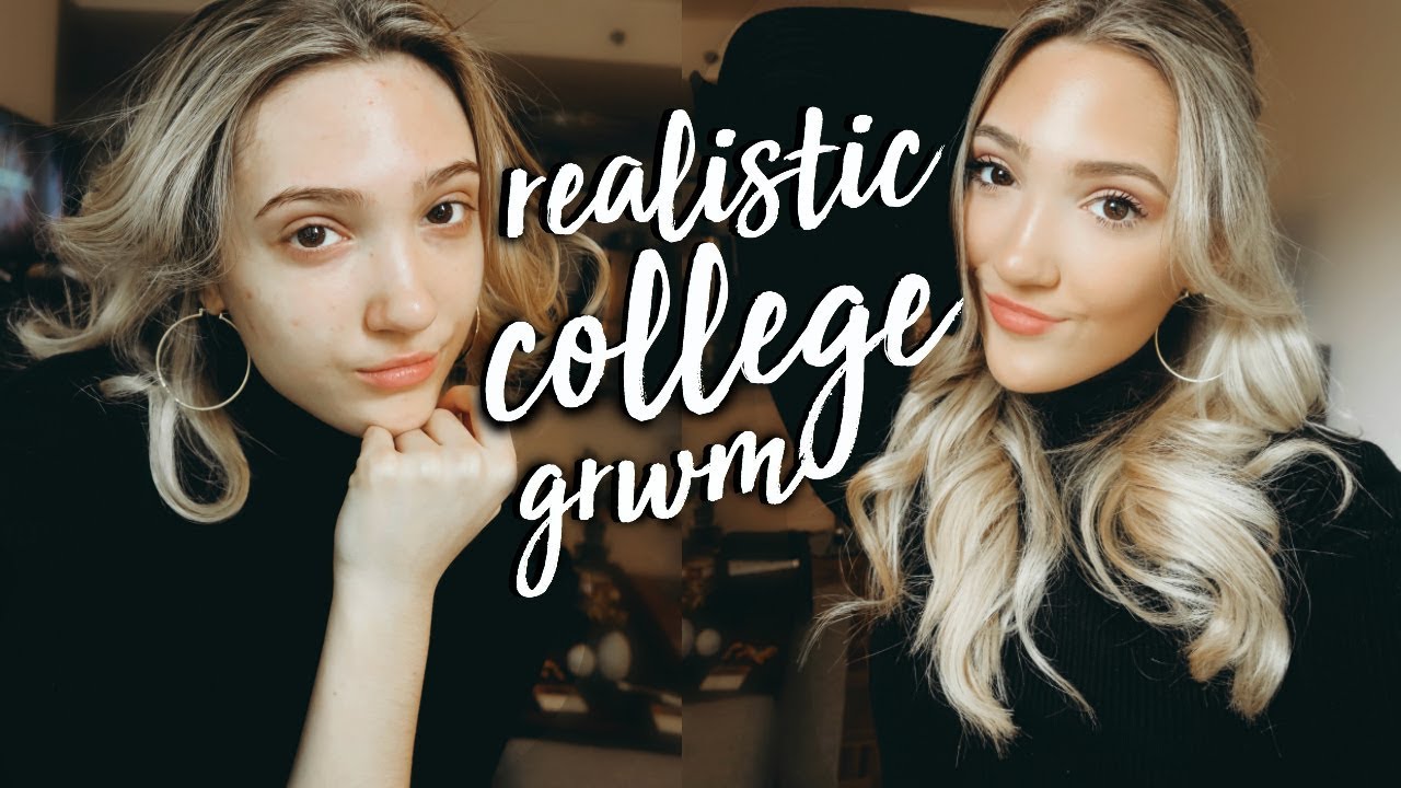 a realistic college GRWM | chit chat get ready with me for college classes!