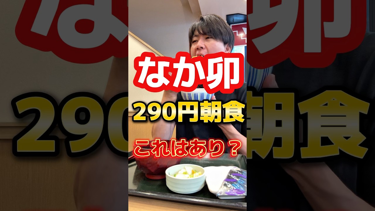 これはあり？290円朝食【なか卯】#グルメ #飯テロ #なか卯