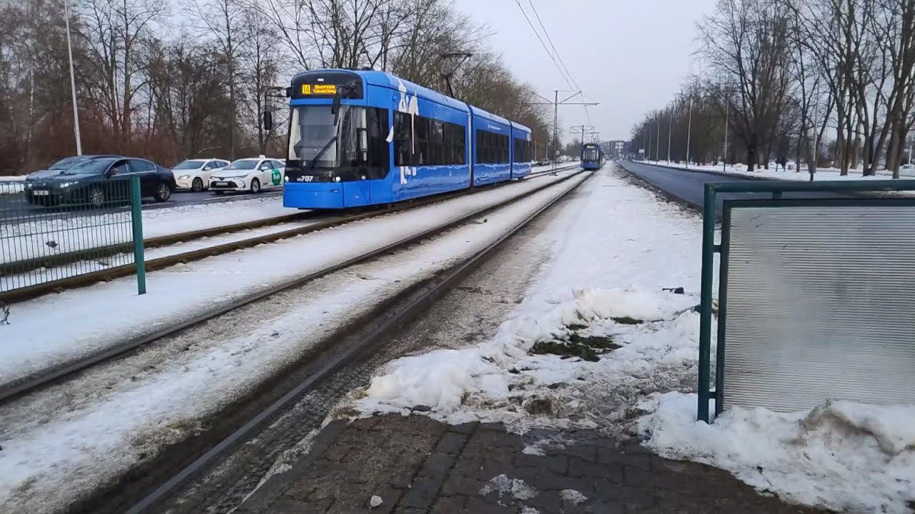 Tramwaje Kraków | Wszystkie przystanki linii 1 | 05, 15, 16, 27.01.2026