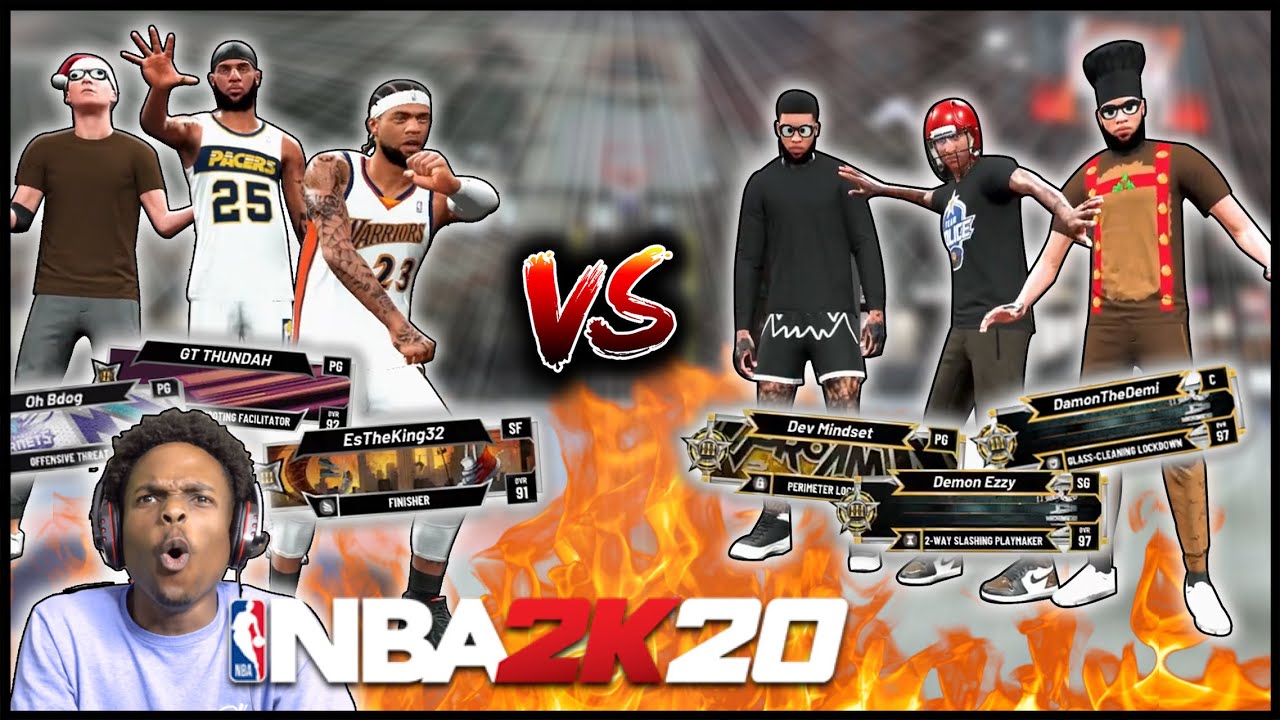 We took down 3 LEGENDS AT THE PARK!! *Intense game NBA 2K20