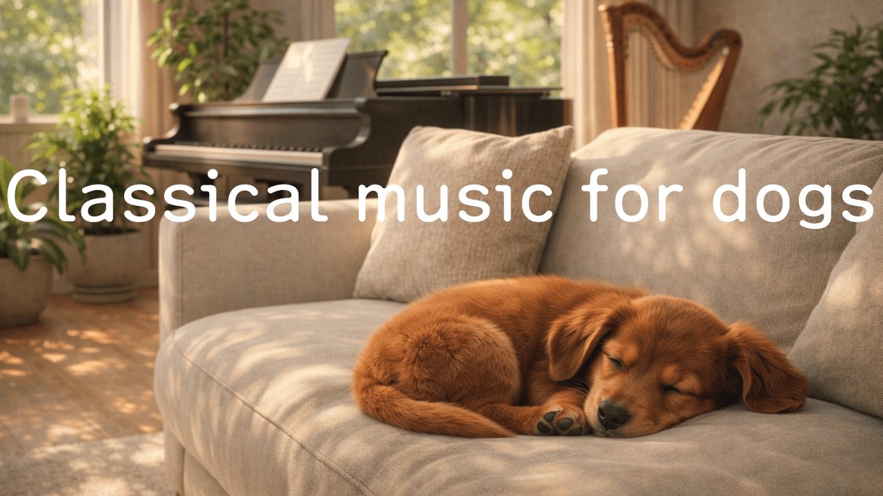 【犬用クラシック音楽】やさしいメロディで心を落ち着かせる｜お留守番・睡眠・不安対策に。｜犬が落ち着く音楽｜犬が寝る音楽｜犬のリラックス音楽｜広告なし
