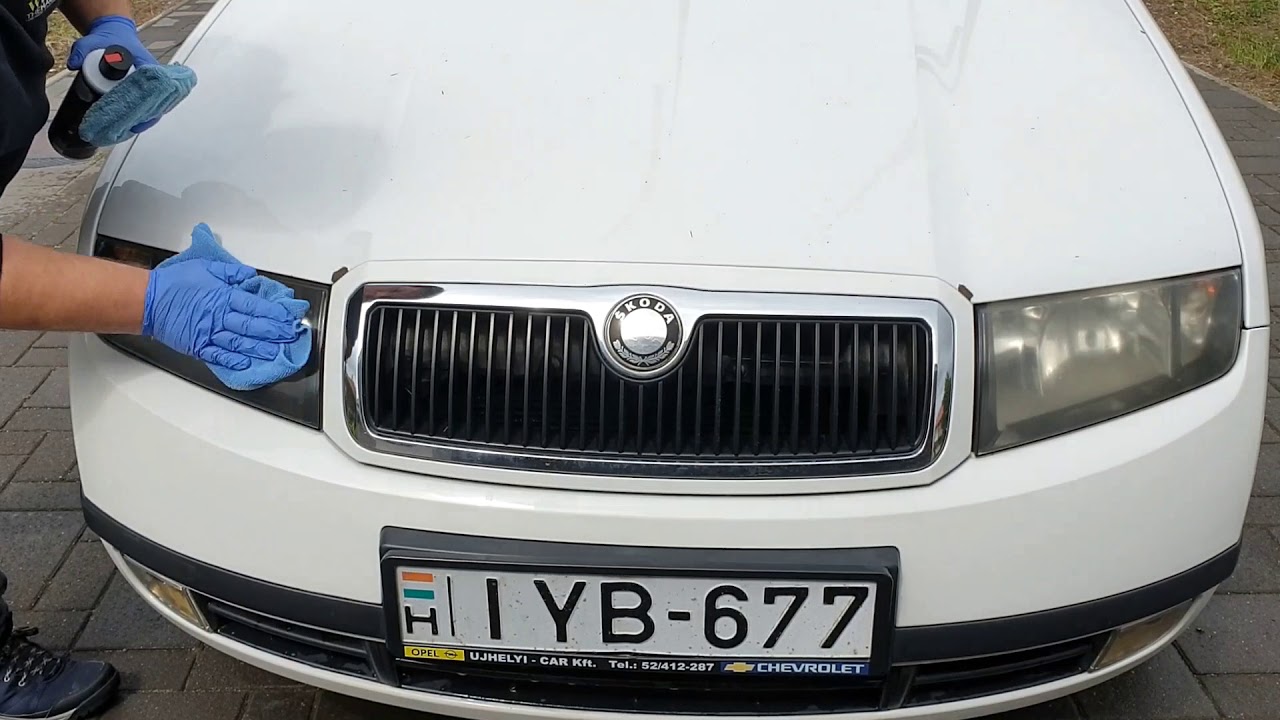 Fényszóró polírozás / javítás és védelem (Chemical Guys Headlight Restorer és Jet Seal)