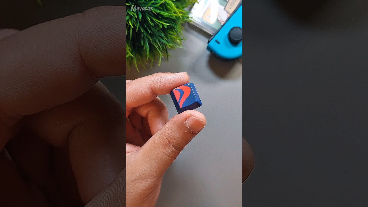 Painting Petron Logo on a Keyboard Keycap | ASMR Acrylic Pen Art & Clicks #shorts #petron #diyart