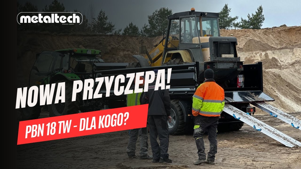 Przyczepa budowlana PBN 18 TW z najazdami 🚜🔥