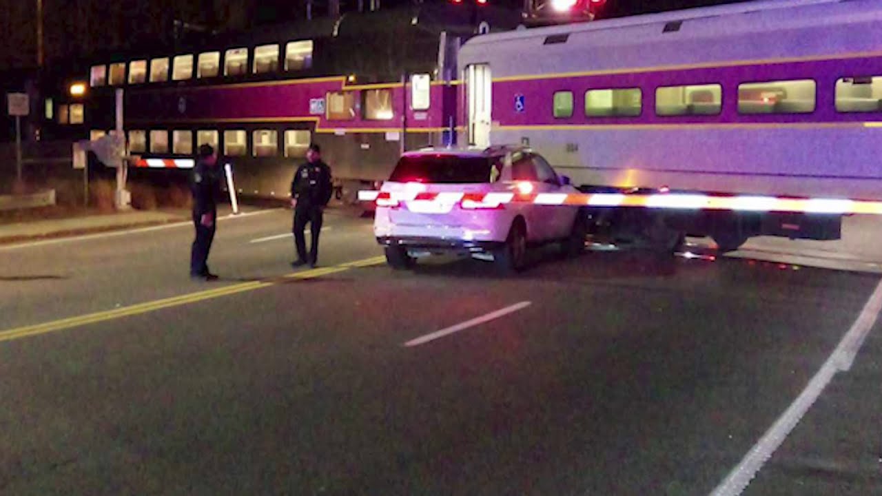 'I could be dead' says driver of SUV hit by MBTA Commuter Rail train in Braintree