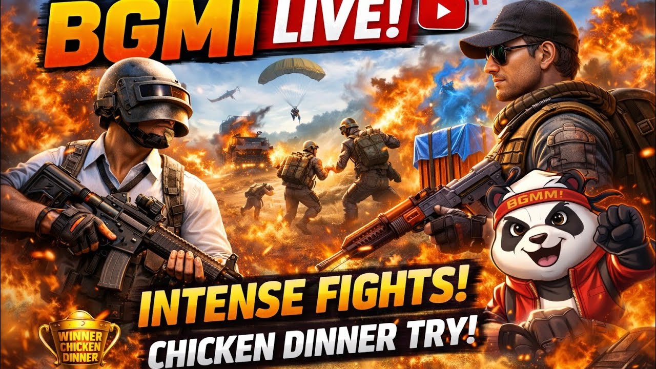 Squad Rush Gameplay | Chicken Dinner Try | BGMI LIVE 🔥